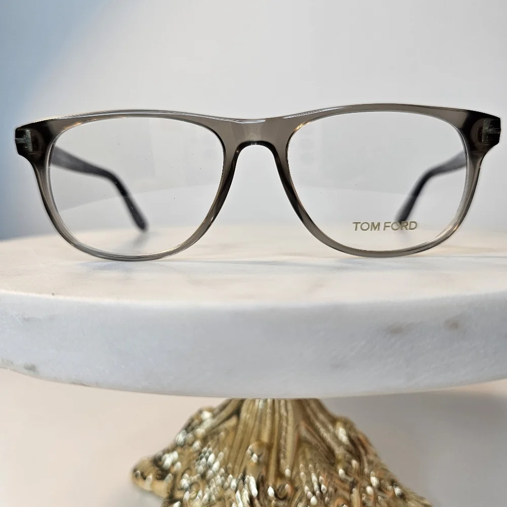 TOM FORD 53 mm Women's crystal gray  round eyeglasses‎ frames